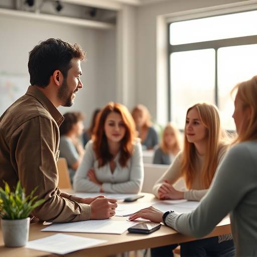 Team collaborating during an interview skills workshop